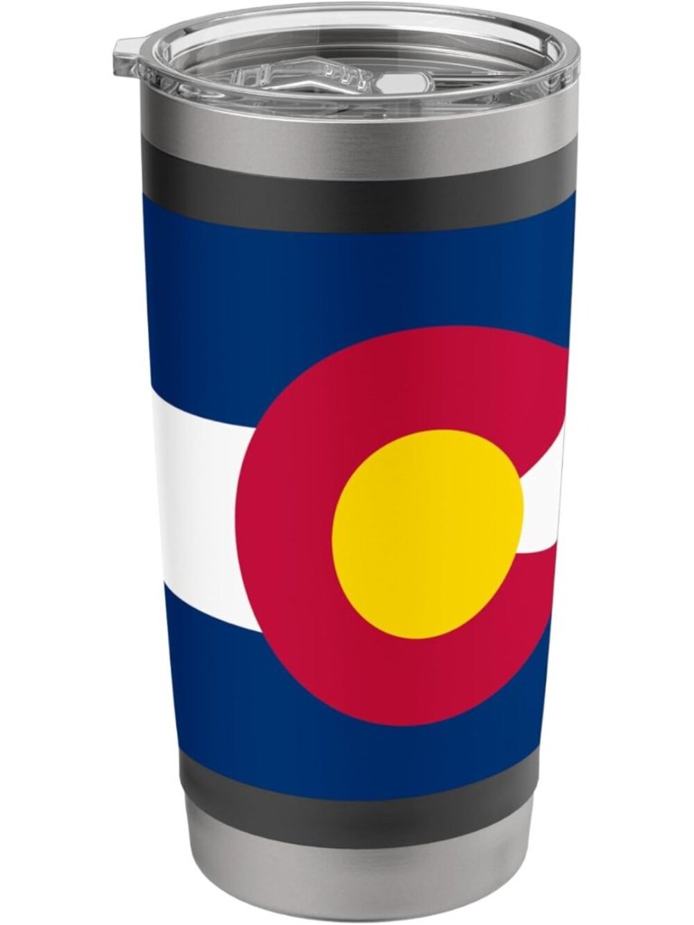 Colorado State Flag Insulated Stainless Steel Tumbler - Travel Mug, 20 oz